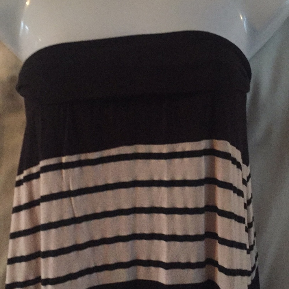 Swimsuit cover up black & tan